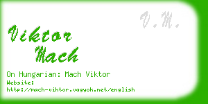 viktor mach business card